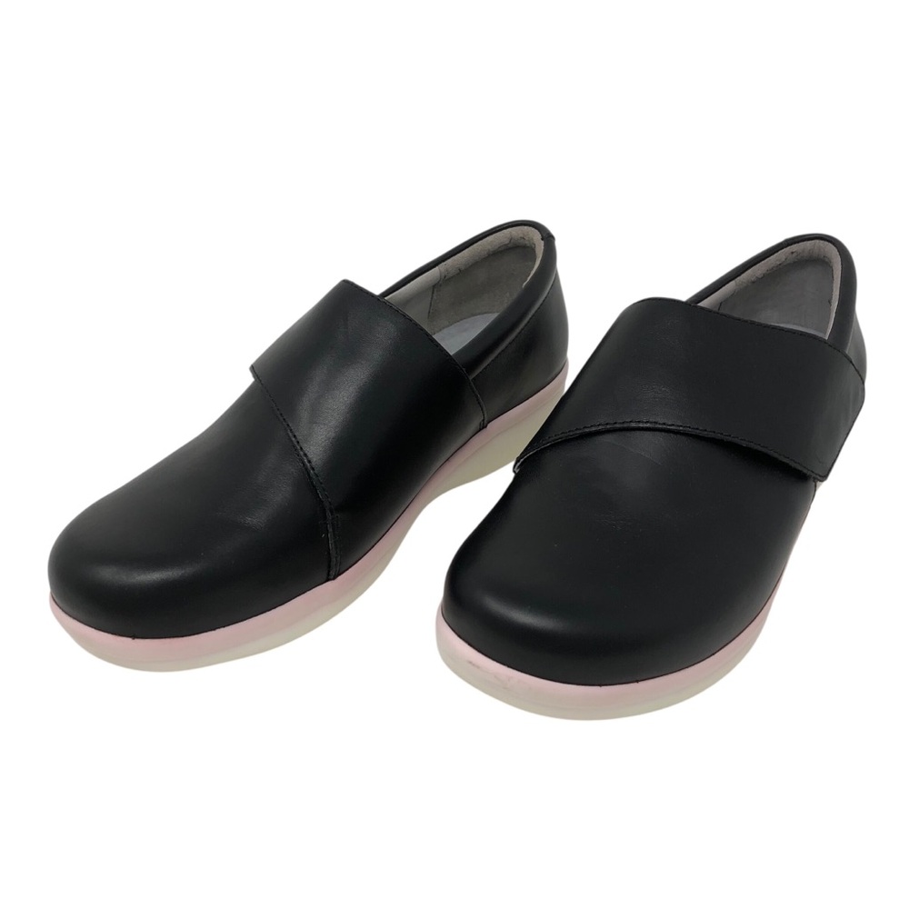 Alegria Traq Qin-601 Black Leather Comfort Non Slip Walking Shoes US 7/7.5 EU 37
